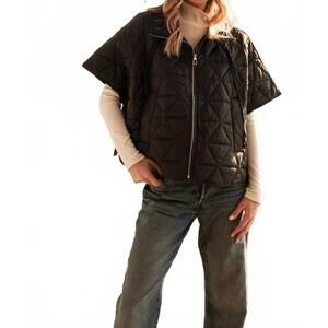 NEW JOH jamel quilted puffer jacket in black